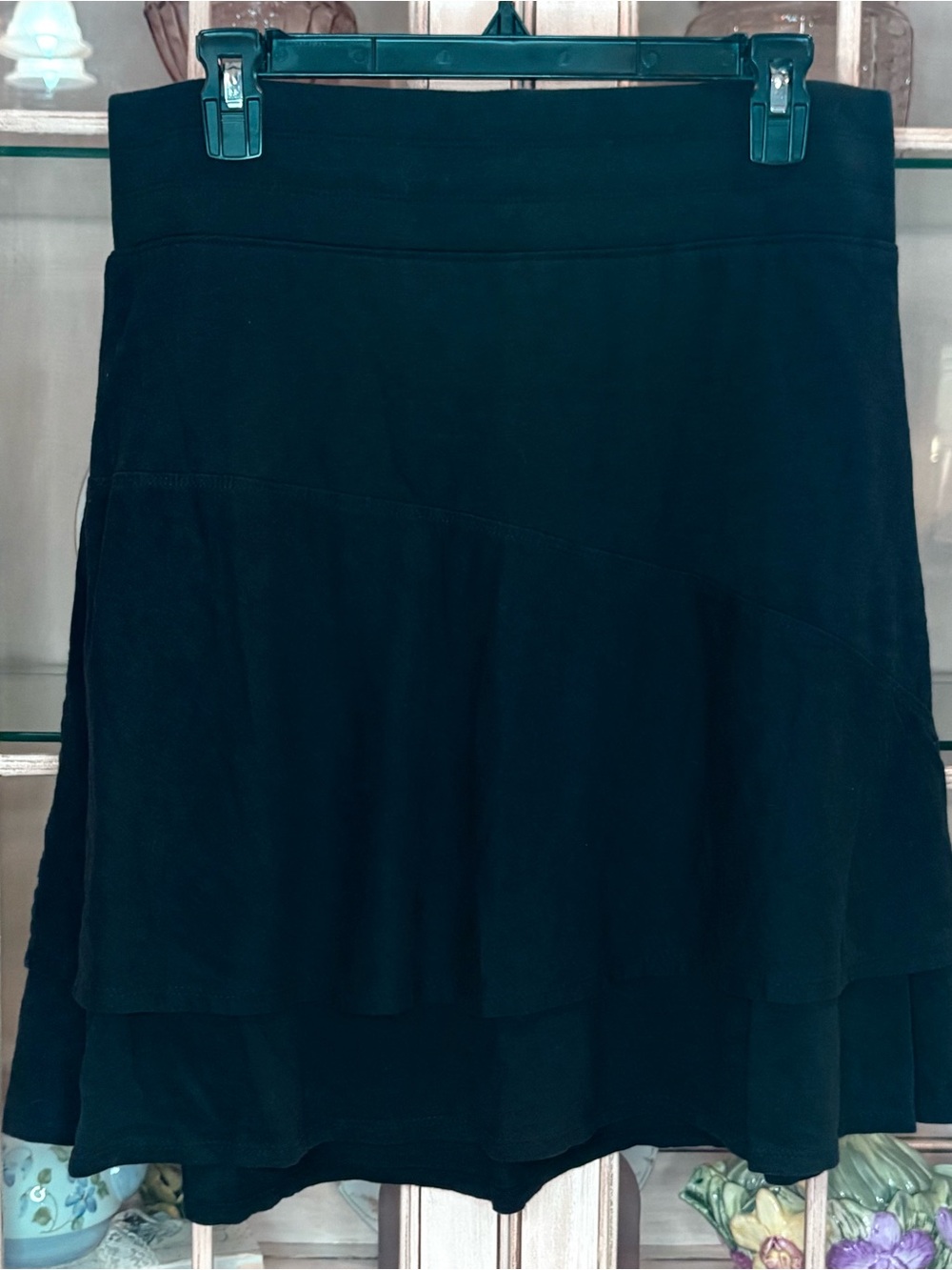 Prana Black Tiered Circle Skirt